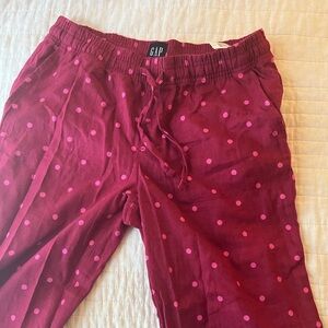 GAP Kids Red and Pink Polka Dot Joggers